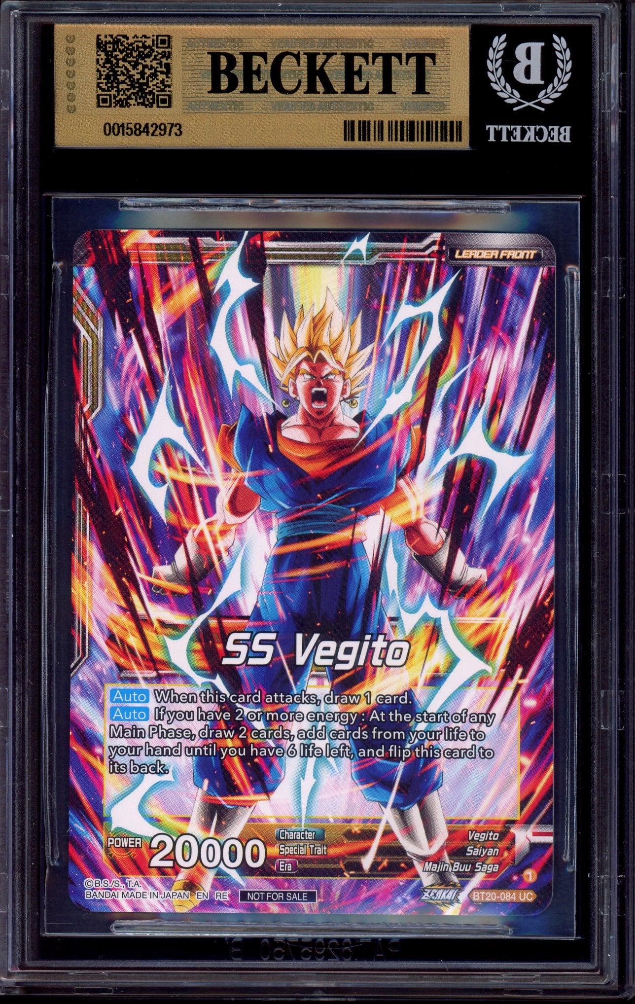 2023 Dragon Ball Super World Championship Zenkai 03 Leader Set Son Goku & Vegeta, Path to Victory #BT20-084 BGS 10 PRISTINE