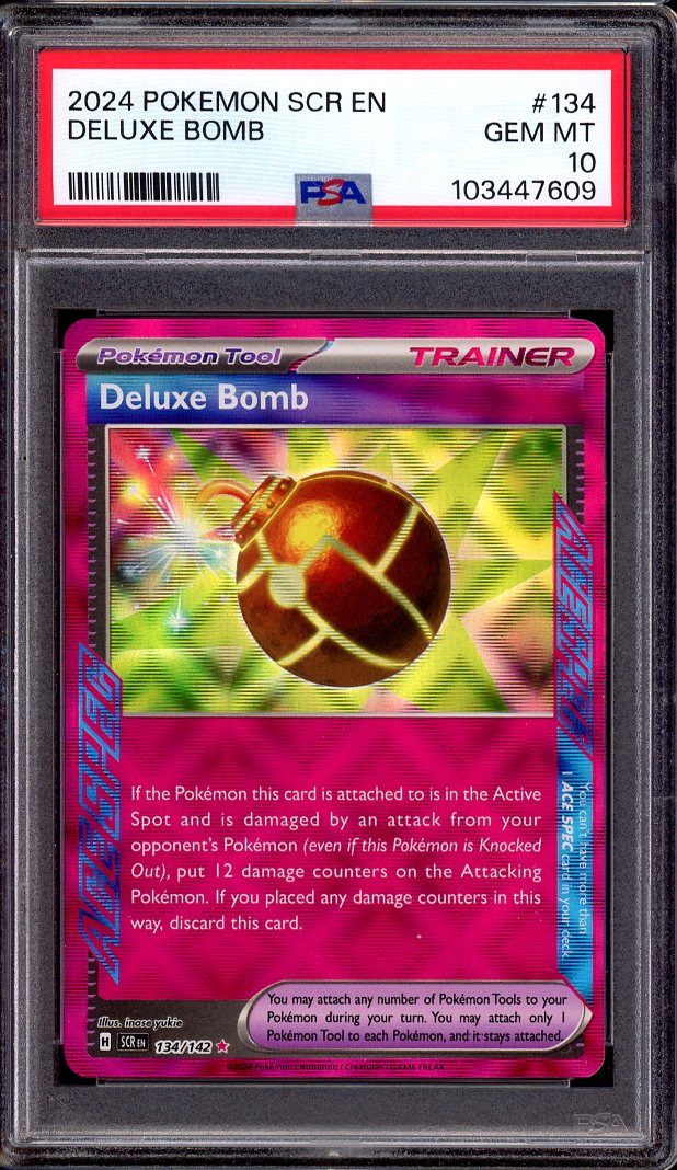 2024 Pokémon S&V Stellar Crown Ace Spec Deluxe Bomb #134 PSA 10 GEM MINT