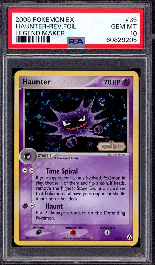 2006 Pokémon EX Legend Maker Haunter-Reverse Foil #35 PSA 10 GEM MINT
