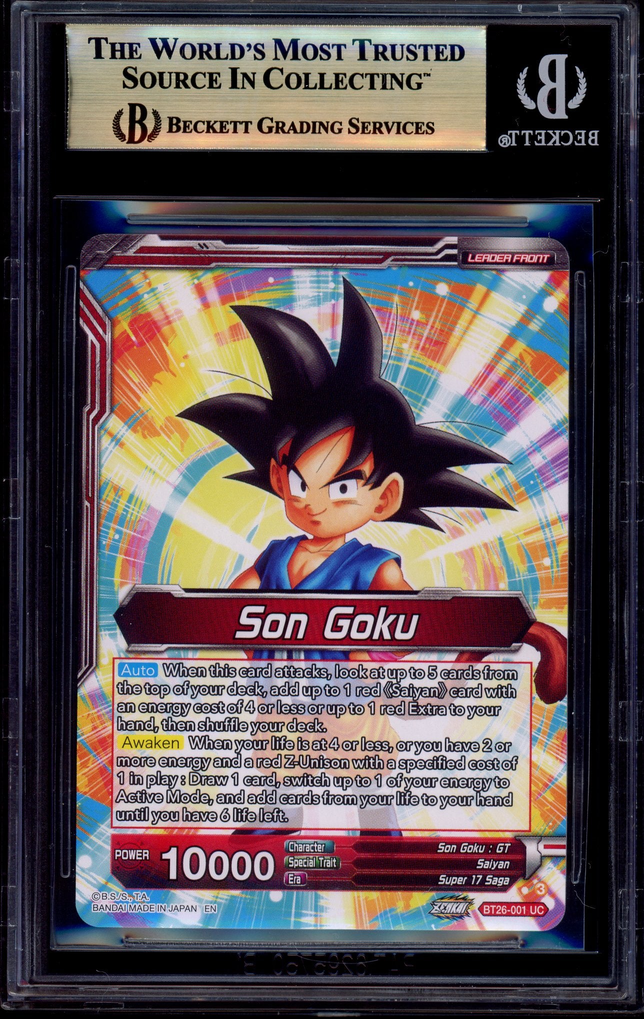 2024 Dragon Ball Super Masters Son Goku & Android 18, Unexpected Tag Team SLR #BT26-001 BGS 10 PRISTINE