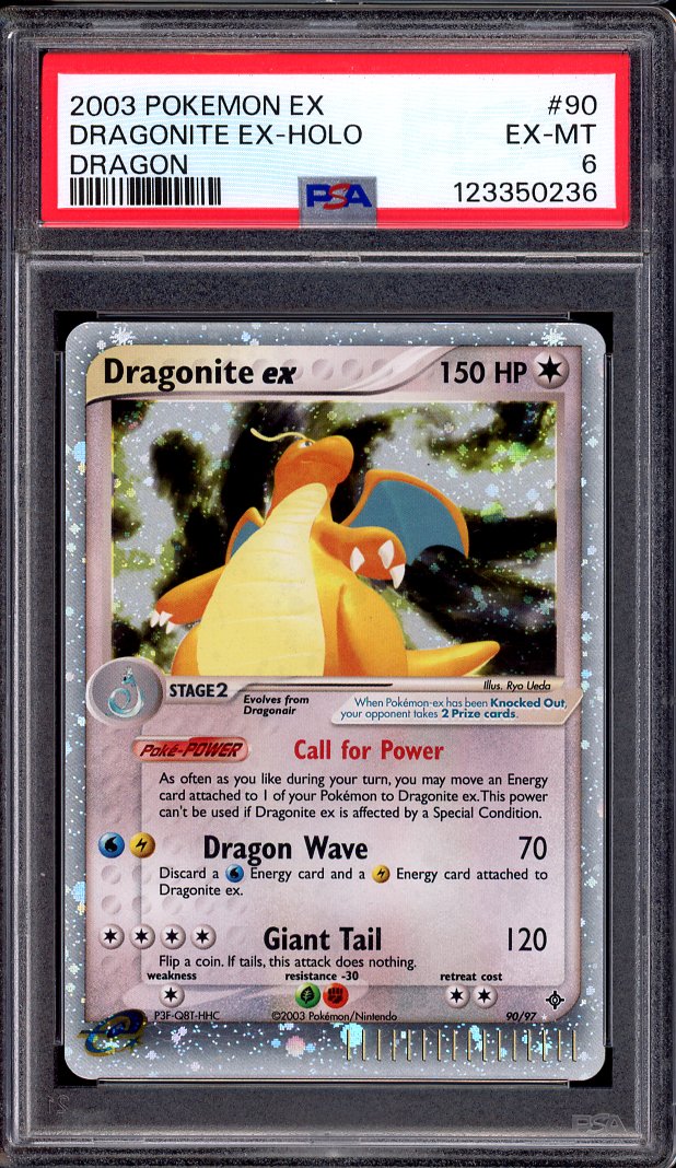 2003 Pokémon EX Dragon Dragonite EX-Holo #90 PSA 6 EX-MT