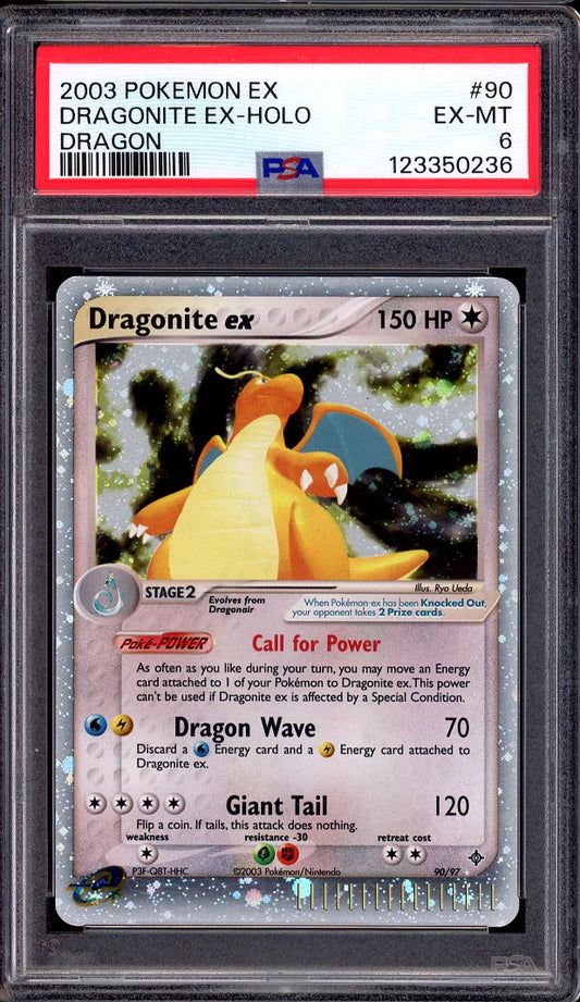 2003 Pokémon EX Dragon Dragonite EX-Holo #90 PSA 6 EX-MT