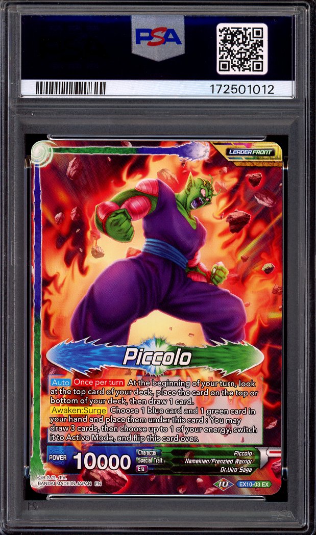 2020 Dragon Ball Super Surge Foil Son Gohan & Piccolo, Surge of Consciousness #EX10-03 PSA 10 GEM MINT