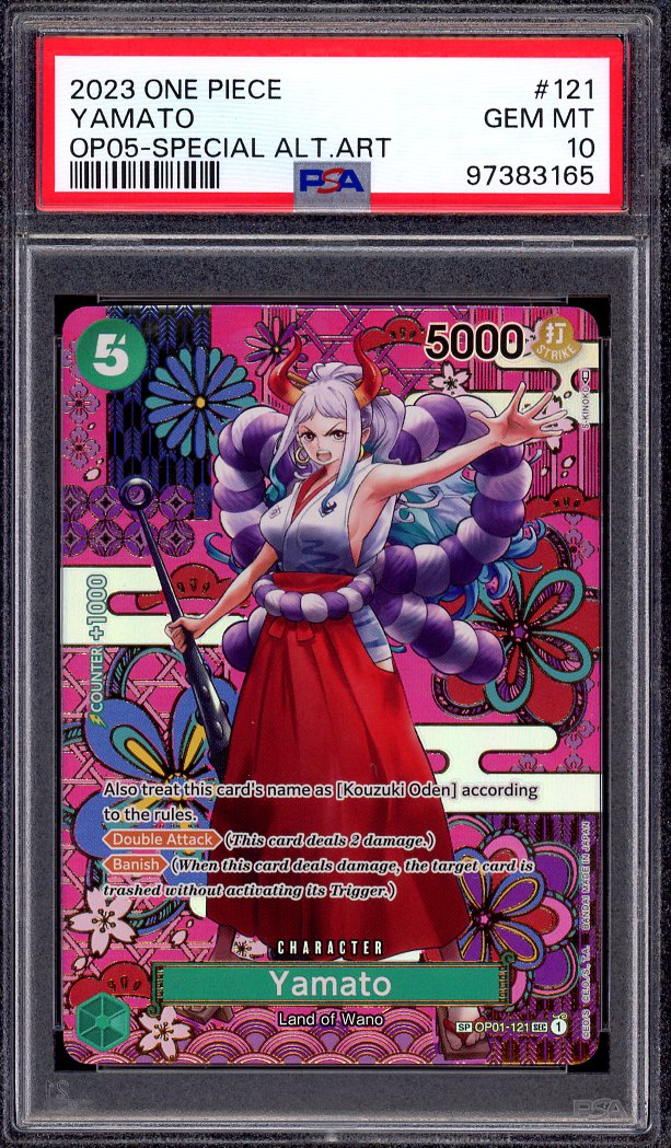 2023 One Piece OP05 Special Alternate Art Yamato #121 PSA 10 GEM MINT