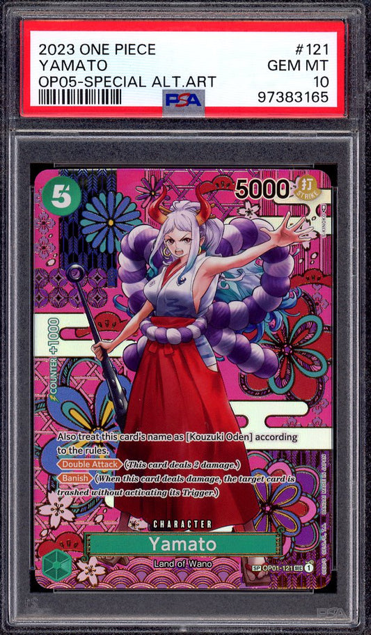2023 One Piece OP05 Special Alternate Art Yamato #121 PSA 10 GEM MINT