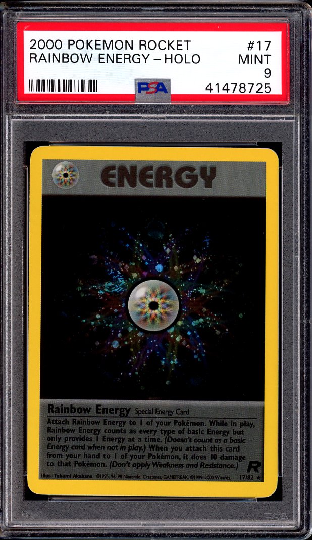 2000 Pokémon Rocket Rainbow Energy-Holo #17 PSA 9 MINT