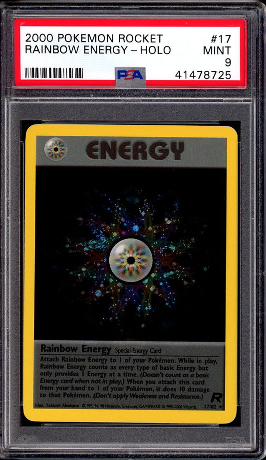 2000 Pokémon Rocket Rainbow Energy-Holo #17 PSA 9 MINT
