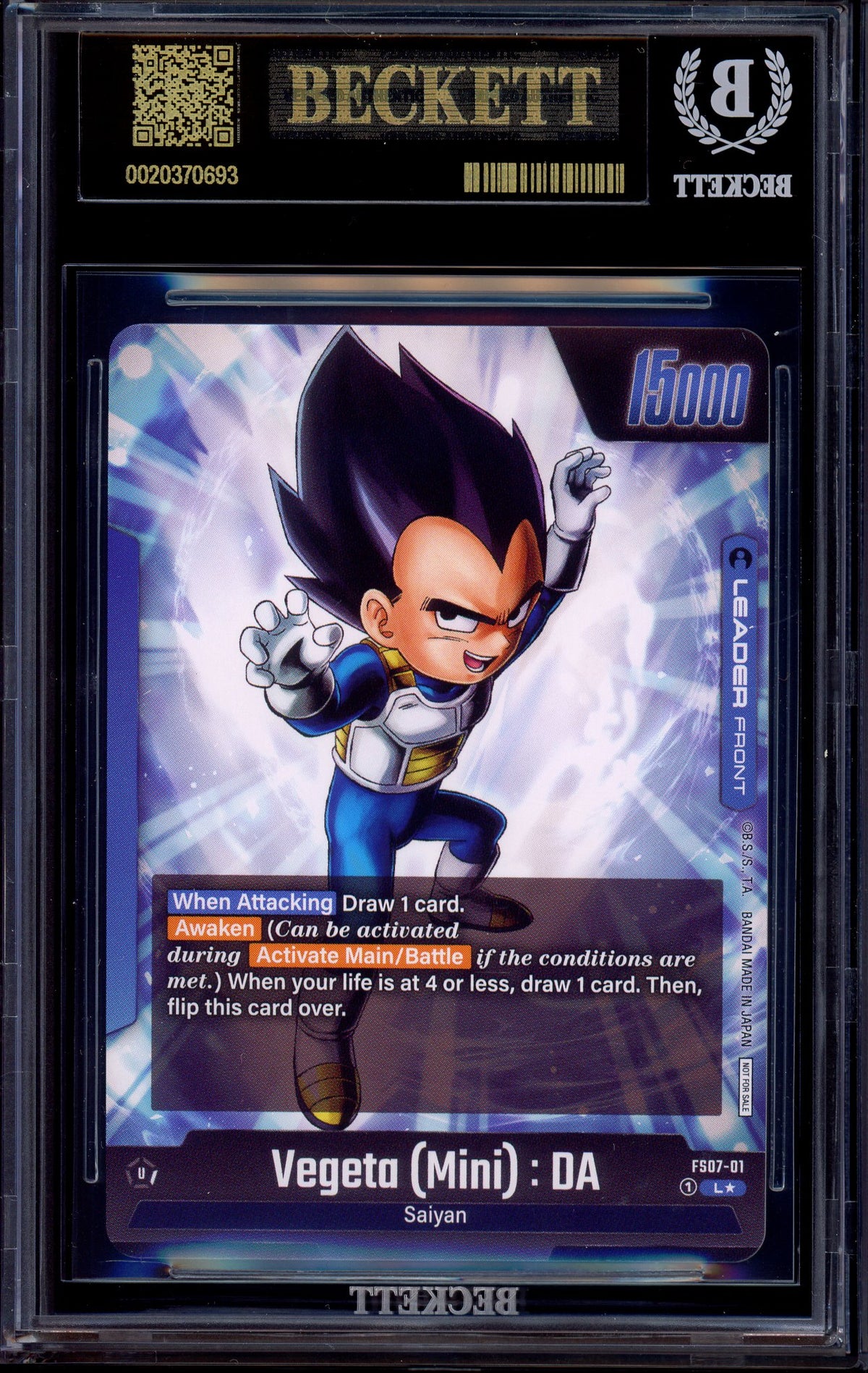 2024 Dragon Ball Super Fusion World Daima Celebration Event Vegeta (Mini) DA #FS07-01 BGS 10 BLACK LABEL