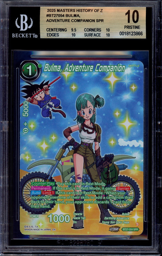 2025 Dragon Ball Super Masters Special Rare Bulma, Adventure Companion SPR BGS 10 PRISTINE