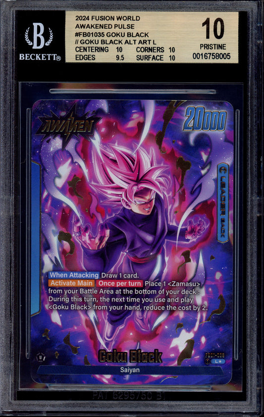 2024 Dragon Ball Super Fusion World Alternate Art Goku Black #35 BGS 10 PRISTINE