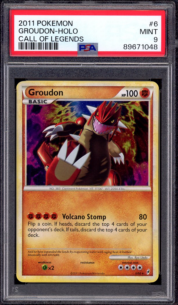 2011 Pokémon Call of Legends Groudon-Holo #6 PSA 9 MINT