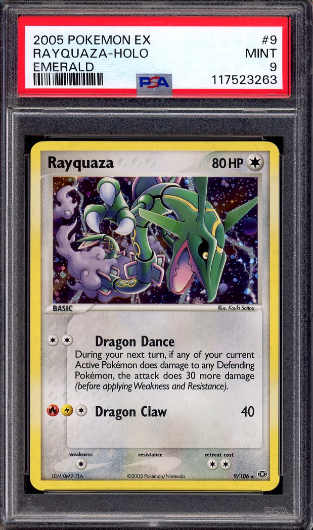 2005 Pokémon EX Emerald Rayquaza-Holo #9 PSA 9 MINT
