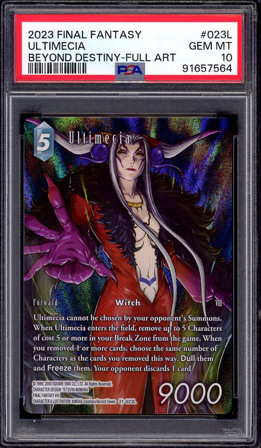 2023 Final Fantasy Beyond Destiny Full Art Ultimecia #23L PSA 10 GEM MINT
