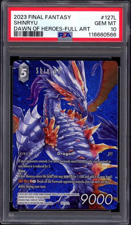 2023 Final Fantasy Dawn of Heroes Full Art Shinryu #127L PSA 10 GEM MINT