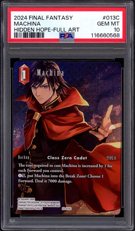 2024 Final Fantasy Hidden Hope Full Art Machina #13C PSA 10 GEM MINT