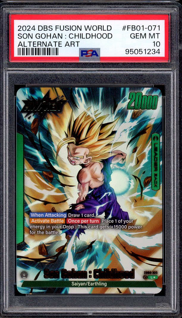 2024 Dragon Ball Super Fusion World Alternate Art Son Gohan Childhood #71 PSA 10 GEM MINT