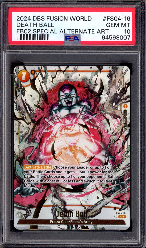 2024 Dragon Ball Super Fusion World FB02 Special Alternate Art Death Ball #16 PSA 10 GEM MINT