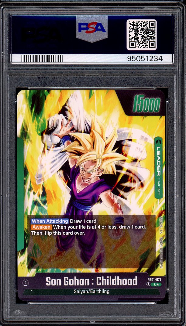 2024 Dragon Ball Super Fusion World Alternate Art Son Gohan Childhood #71 PSA 10 GEM MINT