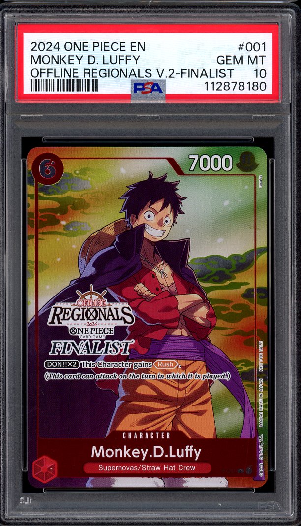 2024 One Piece Offline Regionals V2 Finalist Monkey D Luffy #1 PSA 10 GEM MINT