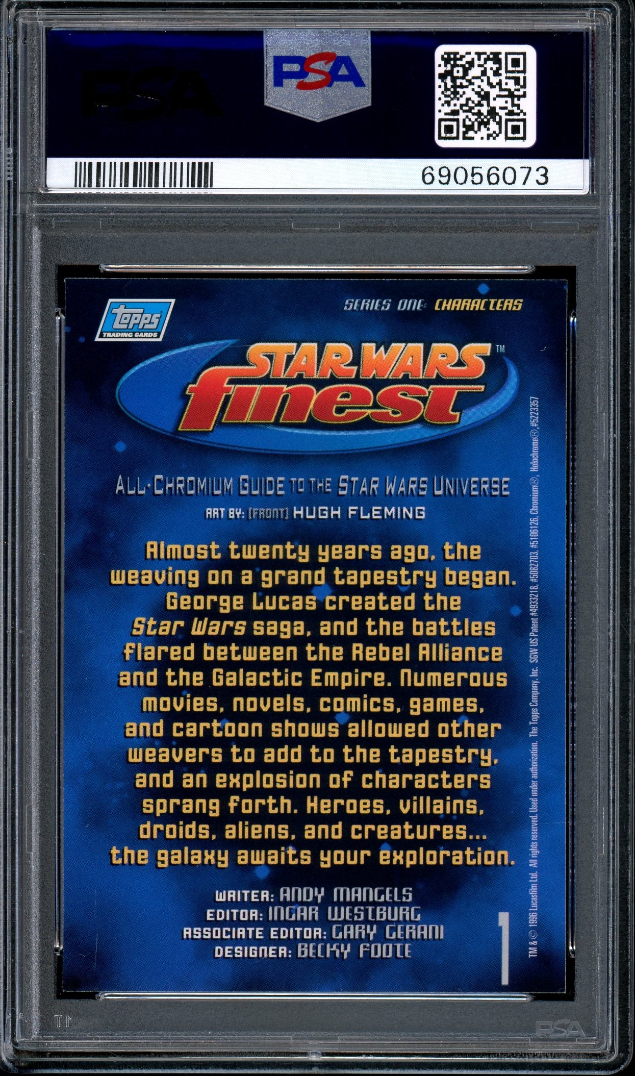 1996 Star Wars Finest Series 1 Characters #1 PSA 10 GEM MINT