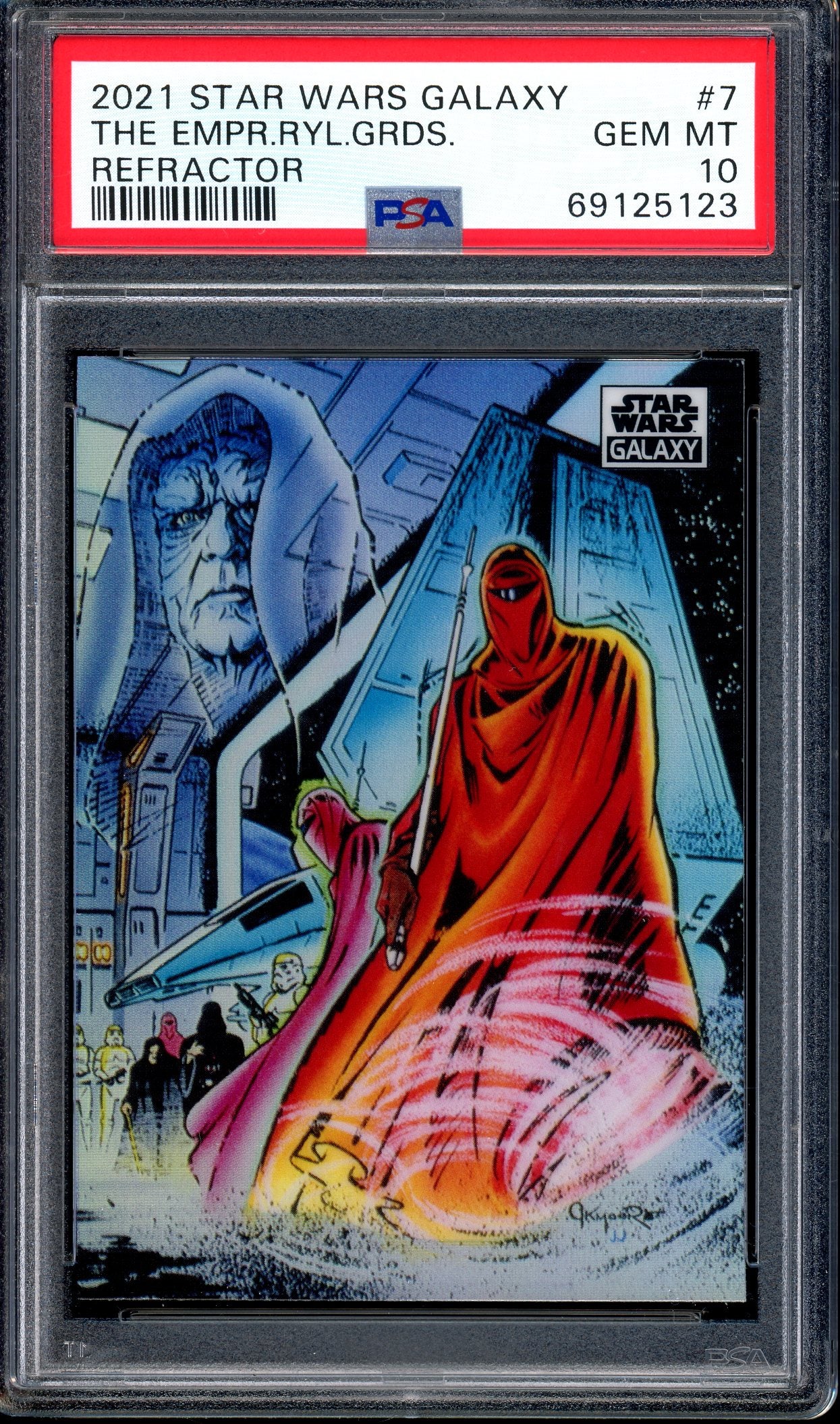 2021 Topps Chrome Star Wars Galaxy Refractor the Emperor's Royal Guards #7 PSA 10 GEM MINT