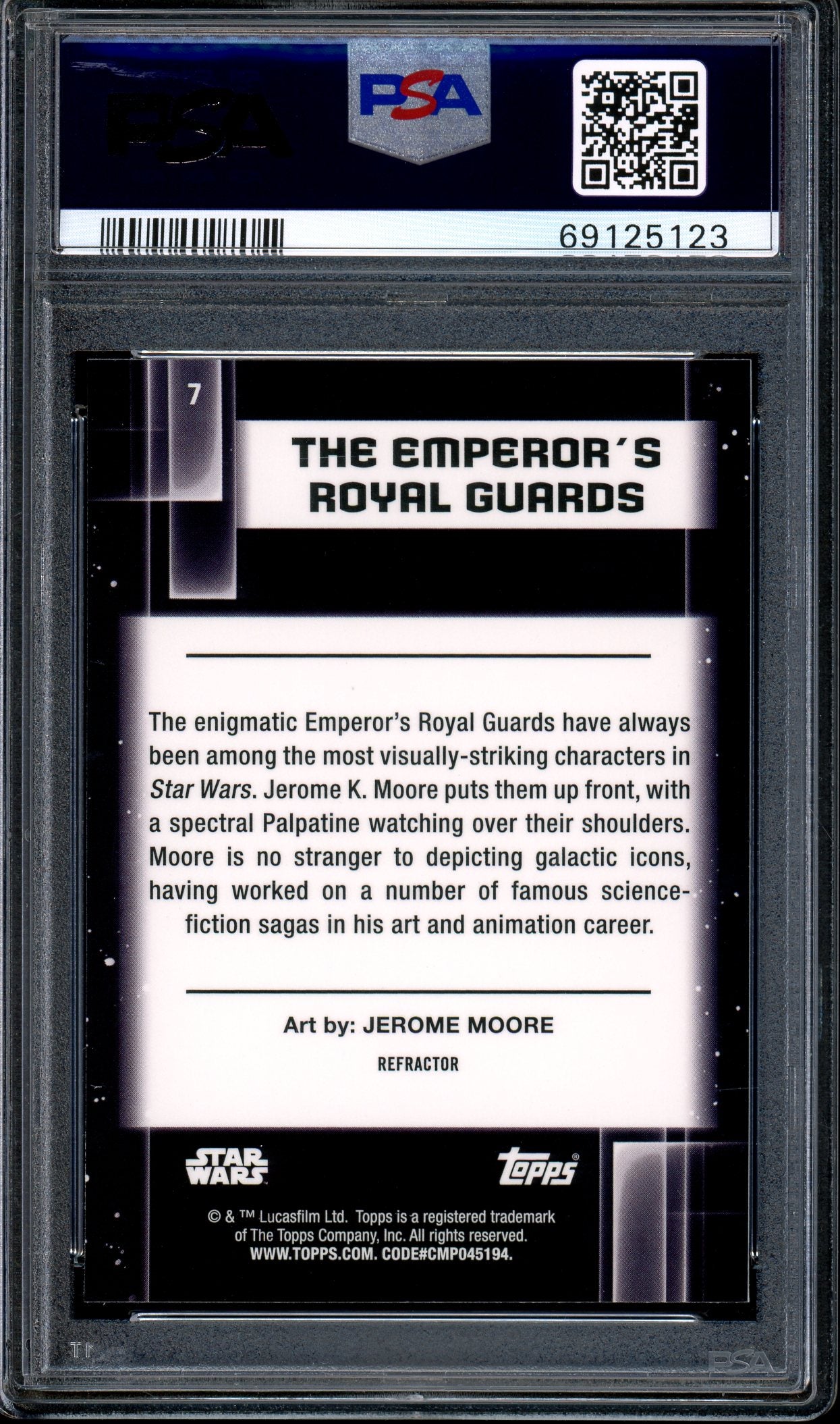 2021 Topps Chrome Star Wars Galaxy Refractor the Emperor's Royal Guards #7 PSA 10 GEM MINT