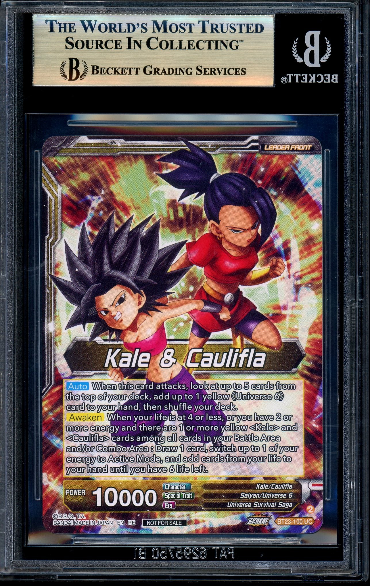 2024 Dragon Ball Super World Championship Kefla, Potara-Fusion Dilemma BGS 10 PRISTINE