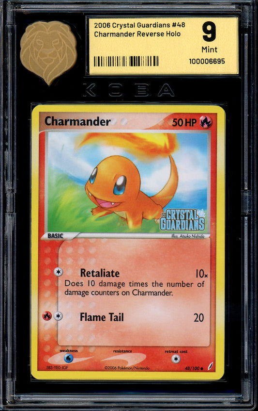 2006 Pokémon EX Crystal Guardians Charmander-Reverse Foil #48 KOBA 9 MINT