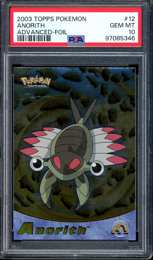 2003 Pokémon Topps Advanced Anorith-Foil #12 PSA 10 GEM MINT