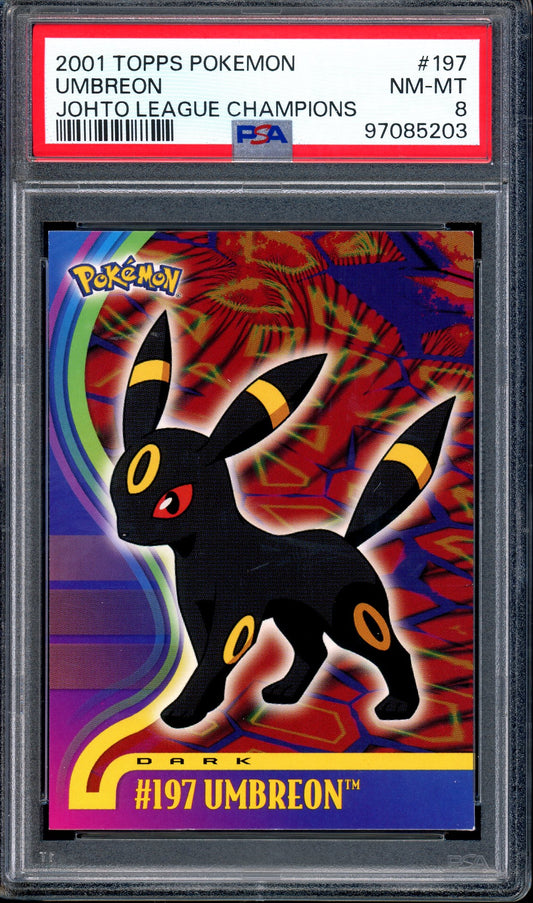 2001 Pokémon Topps Johto League Champions Umbreon #197 PSA 8 NM-MT