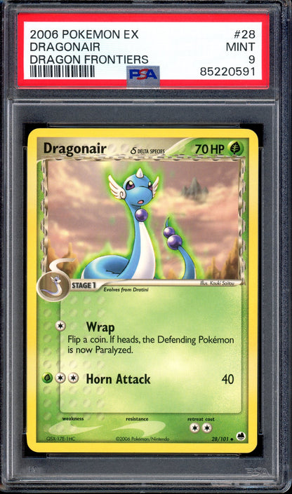 2006 Pokémon EX Dragon Frontiers Dragonair #28 PSA 9 MINT