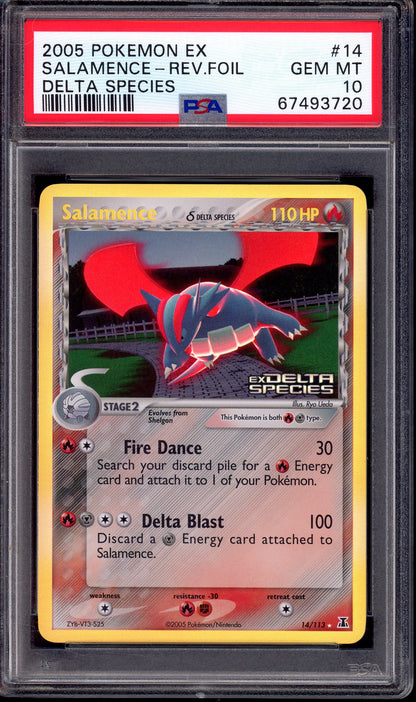 2005 Pokémon EX Delta Species Salamence-Reverse Foil #14 PSA 10 GEM MINT