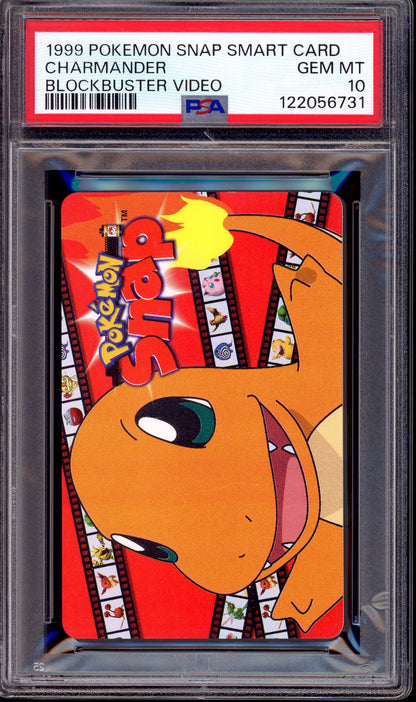 1999 Pokémon Snap Smart Card Blockbuster Video Charmander PSA 10 GEM MINT