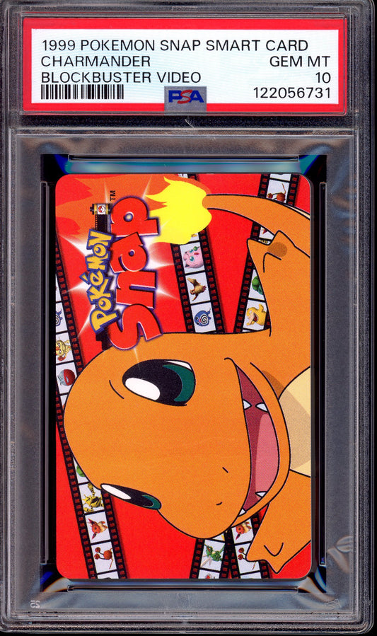 1999 Pokémon Snap Smart Card Blockbuster Video Charmander PSA 10 GEM MINT