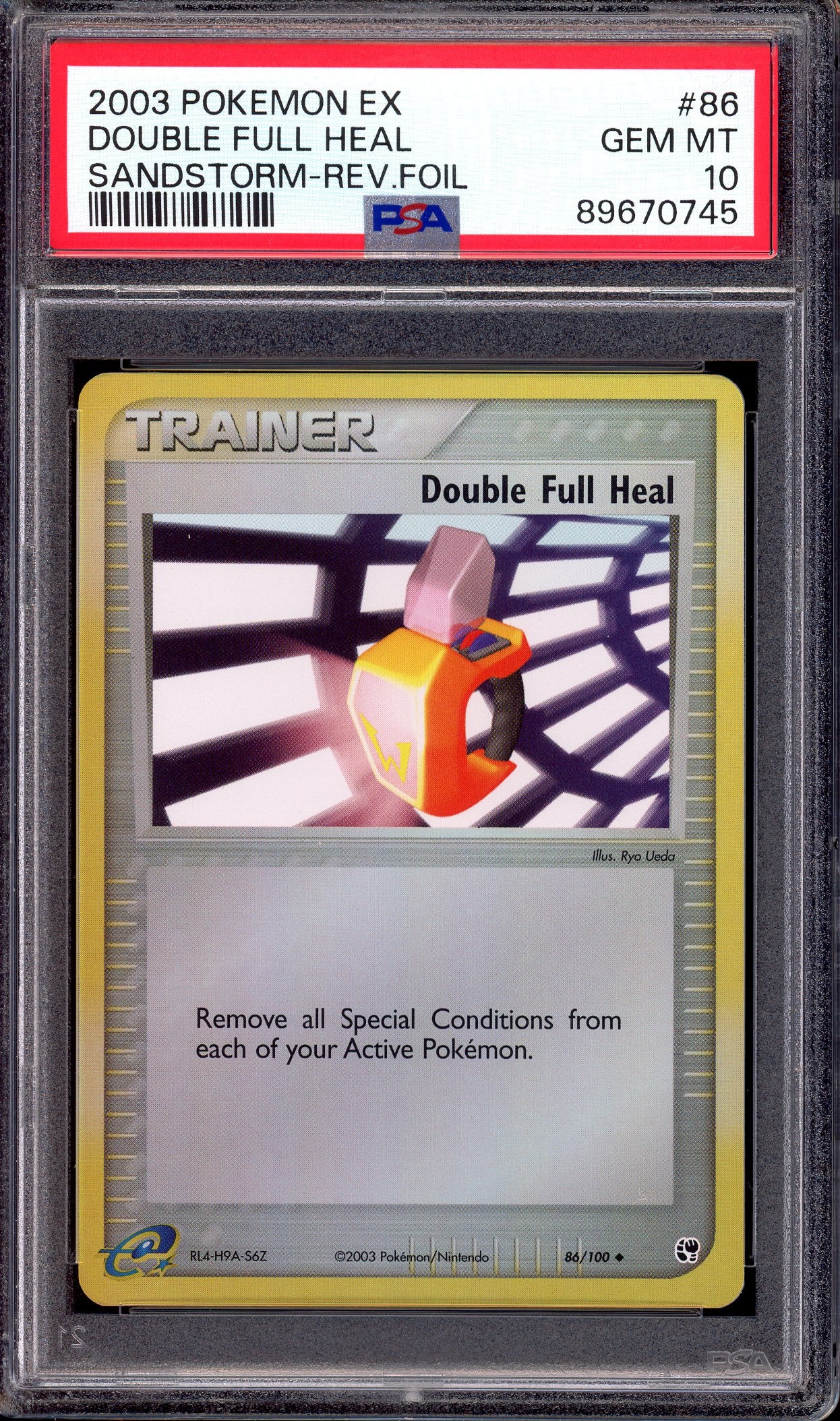 2003 Pokémon EX Sandstorm Double Full Heal-Reverse Foil #86 PSA 10 GEM MINT