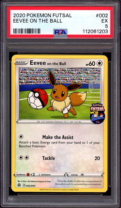 2020 Pokémon Futsal Collection Eevee On the Ball #2 PSA 5 EX