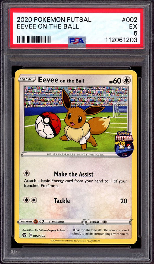 2020 Pokémon Futsal Collection Eevee On the Ball #2 PSA 5 EX