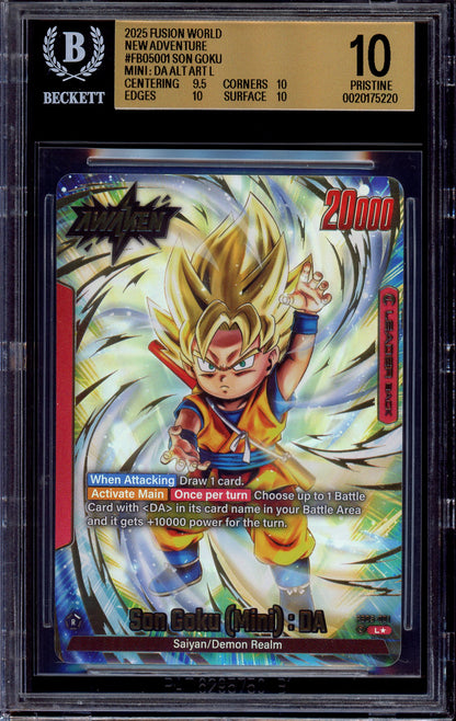 2025 Dragon Ball Super Fusion World Leader Alternate Art Son Goku (Mini) DA #FB05-001 BGS 10 PRISTINE