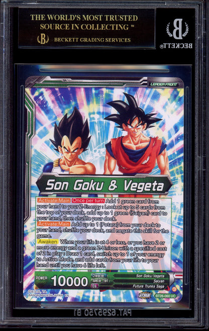 2024 Dragon Ball Super Masters Vegito, Prodigious Fusion SLR #BT26-060 BGS 10 BLACK LABEL