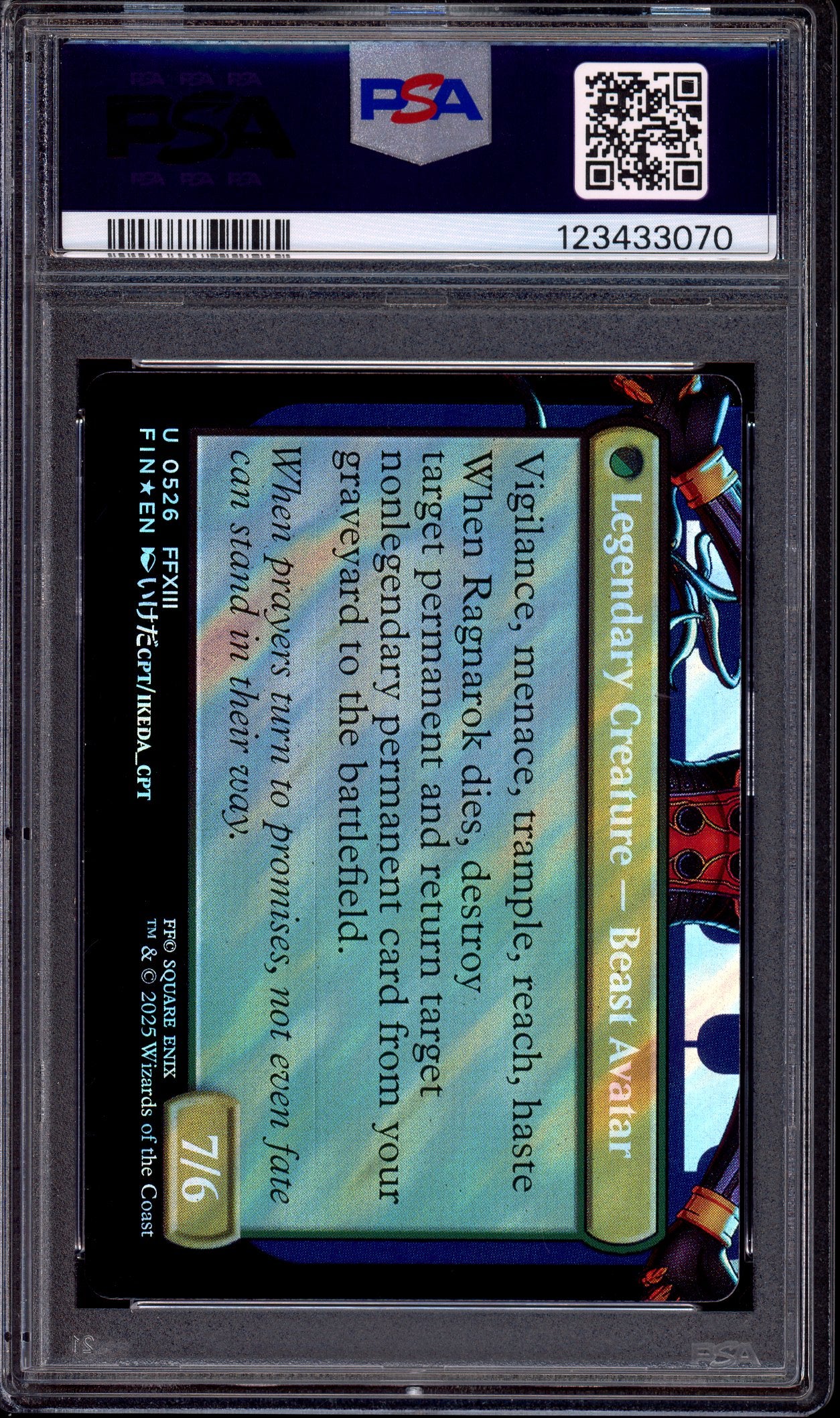 2025 Magic The Gathering Final Fantasy Character Borderless Fang, Fearless I'Cie Surge Foil #0526 PSA 10 GEM MINT