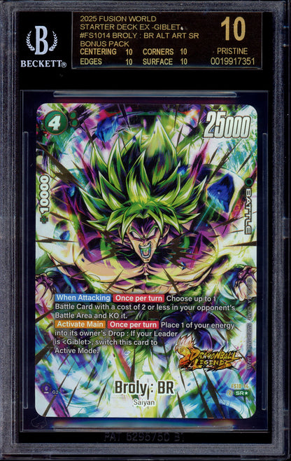 2025 Dragon Ball Super Fusion World Started Deck EX Giblet Alternate Art Broly #FS10-14 BGS 10 BLACK LABEL