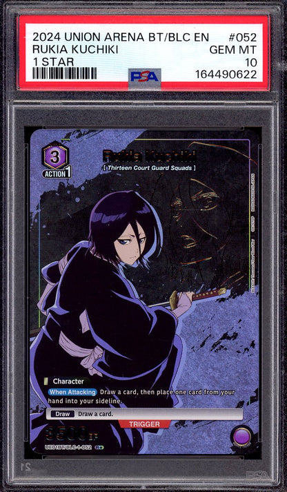 2024 Union Arena Bleach 1 Star Rukia Kuchiki #052 PSA 10 GEM MINT