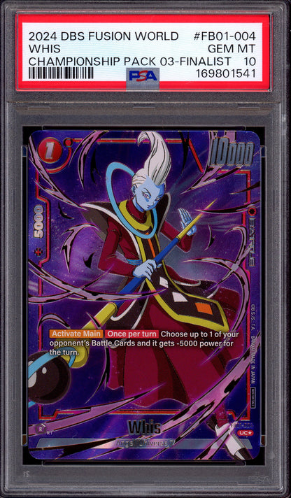 2024 Dragon Ball Super Fusion World Championship-Pack 03 Finalist #FB01-004 PSA 10 GEM MINT