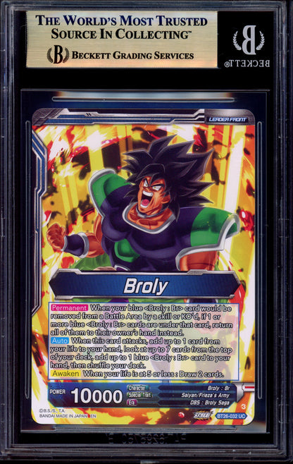 2024 Dragon Ball Super Masters SS Broly, Full-Power Explosion SLR #BT26-032 BGS 10 PRISTINE