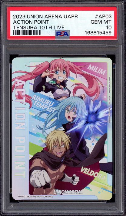 2023 Union Arena UAPR Promo Tensura 10th Live Action Point Foil UAPR/TSK-AP03 PSA 10 GEM MINT