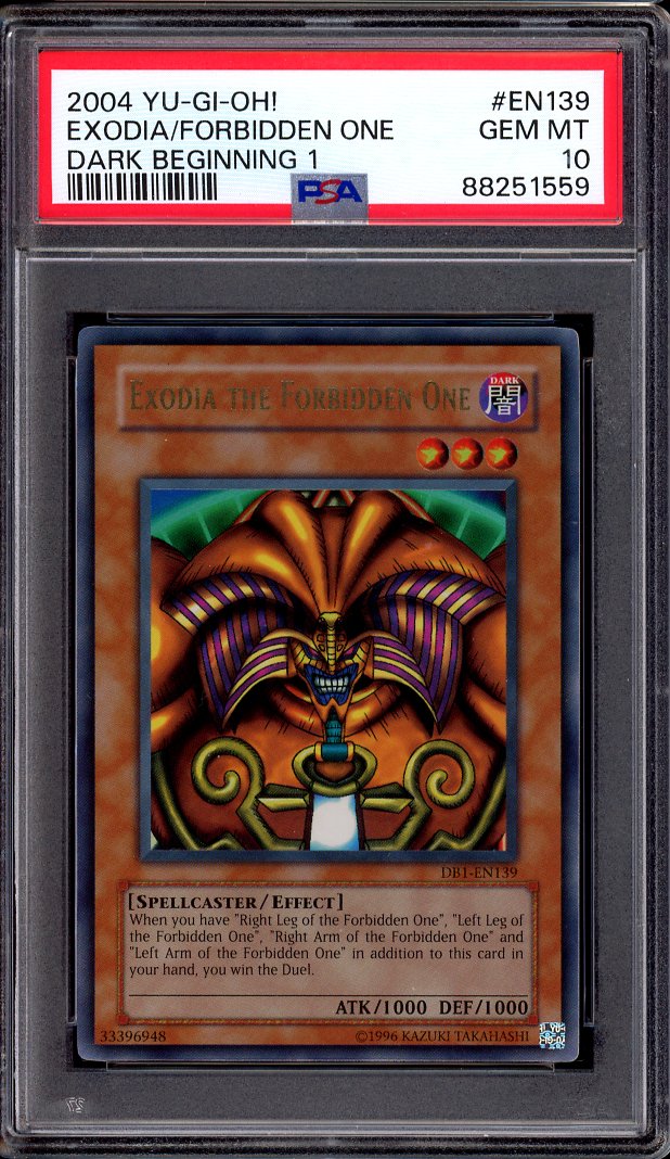 2004 Yu-Gi-Oh! Dark Beginning 1 Exodia The Forbidden One #EN139 PSA 10 GEM MINT