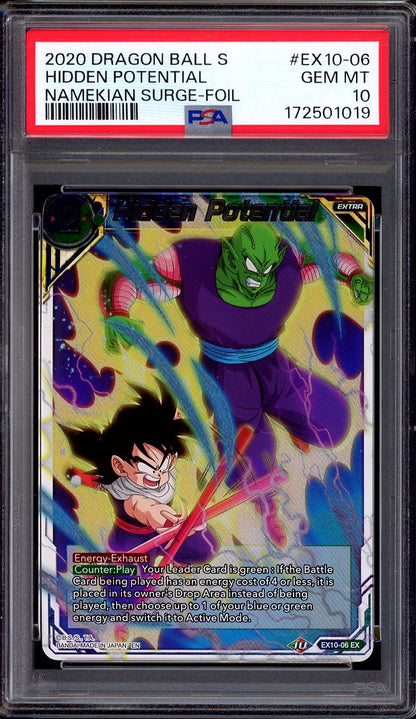 2020 Dragon Ball Super Namekian Surge Foil Hidden Potential #EX10-06 PSA 10 GEM MINT