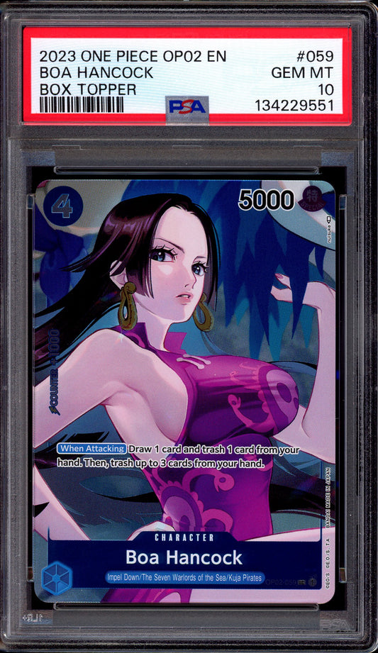 2023 One Piece Paramount War Box Topper Boa Hancock #59 PSA 10 GEM MINT