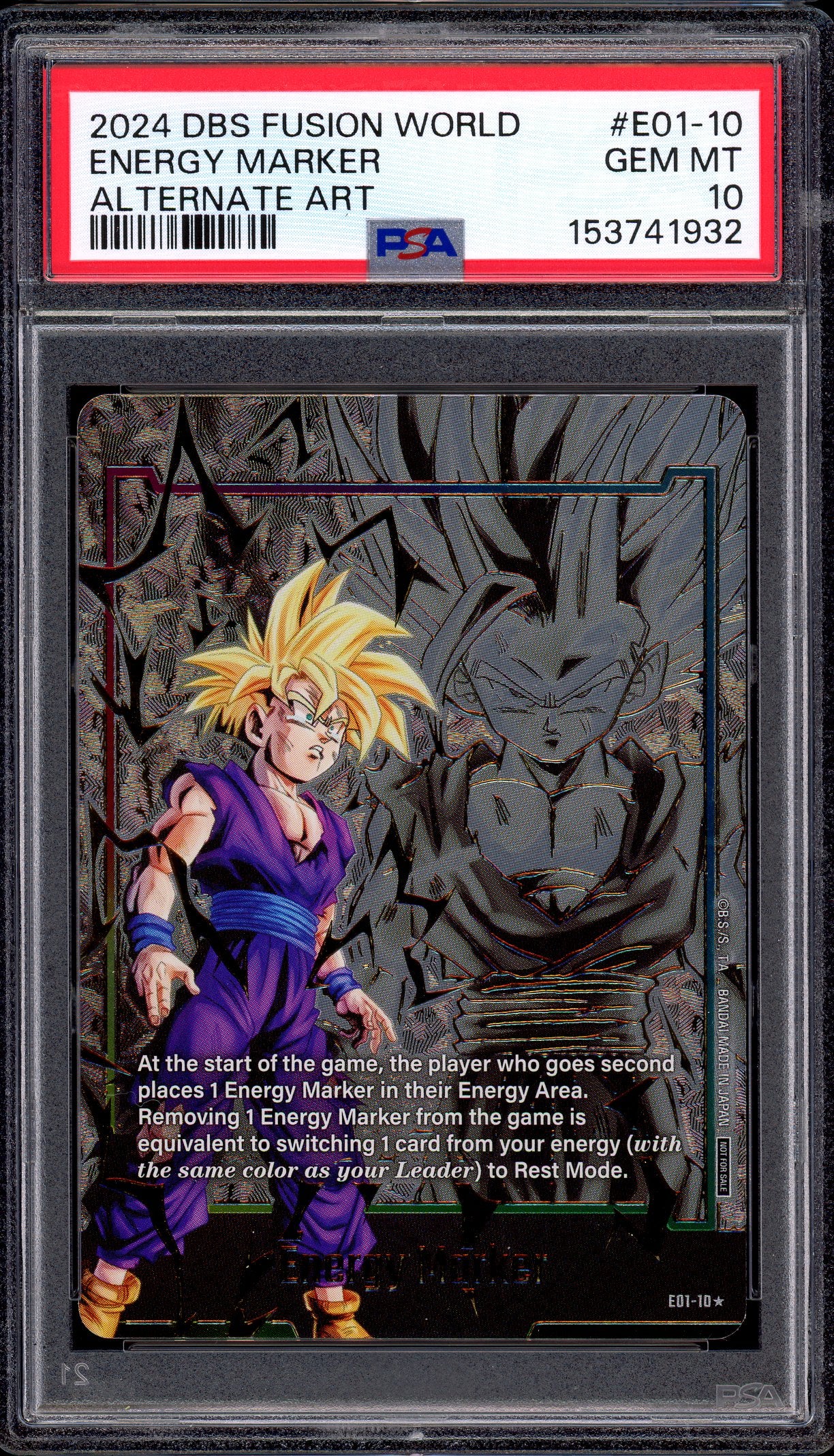 2024 Dragon Ball Super Fusion World Alternate Art Energy Marker Gohan #E01-10 PSA 10 GEM MINT