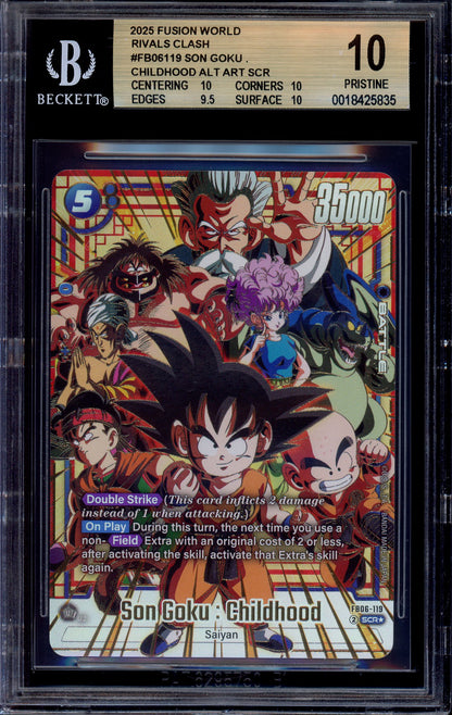 2025 Dragon Ball Super Fusion World Secret Alternate Art Son Goku Childhood #FB06-119 BGS 10 PRISTINE
